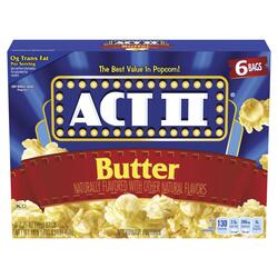 ACT II Butter Popcorn 6 pk./Palomitas de maíz con mantequilla ACT II
